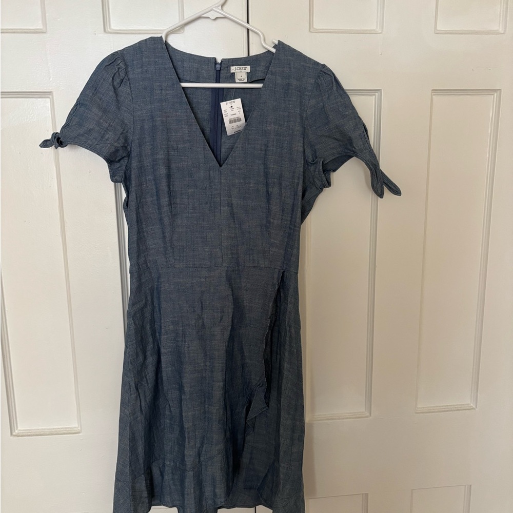 J Crew Chambray Short Sleeve Dress